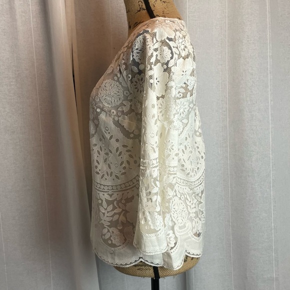 Anthropologie HD in Paris Montmartre Lace Top - Picture 3 of 6